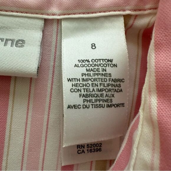 Liz Claiborne Pink Striped Button Down Top - Picture 4 of 7